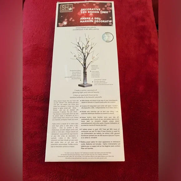 24 Inch Decorative LED Brown Tree Battery Operated - Picture 3 of 3
